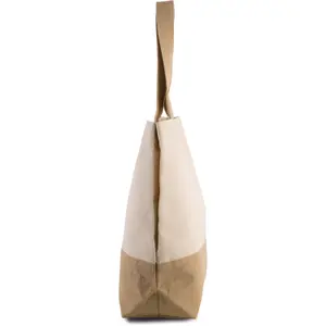 Tote bag in cotton canvas and jute Kariban image-0
