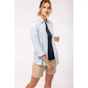 Ökologisch verantwortungsbewusstes Hemd aus Twill-Baumwolle, Frau Kariban image-5