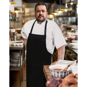 Oversized Bib Apron with Loop and Pocket Karlowsky image-1