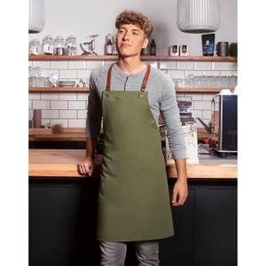Šéfský zástěr s kapsou Karlowsky Bib Apron Green-Generation image-1