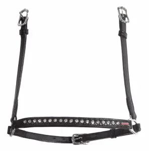 Muserola de caballo con 4 filas de brillantes Karlslund Kombi image-0