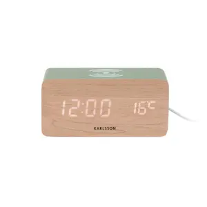 LED Phone Charger Cube Clock Karlsson image-1