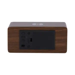 LED Clock with Wooden Veneer Karlsson Retro image-3