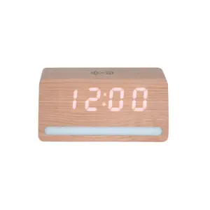 Clock with LED Lighting and Wood Finish Karlsson Retro image-2