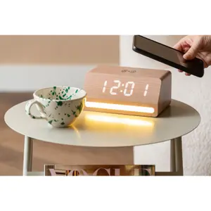 Clock with LED Lighting and Wood Finish Karlsson Retro image-4
