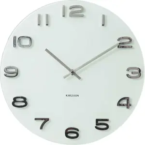 Rundt vægur i glas Karlsson Vintage image-0