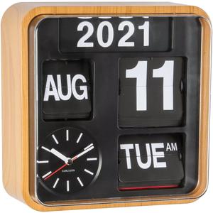 ka5364wd-wall-clock-karlsson-mini-flip-beige-24x24x10x0-3-cm