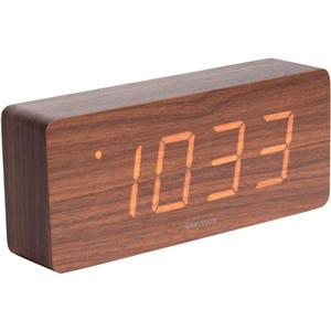 ka5654dw-wood-veneer-alarm-clock-karlsson-tube-led-brown-21cmx9cmx4-5-cm