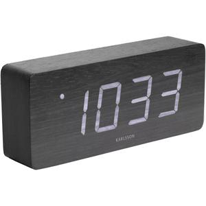 Wood veneer alarm clock Karlsson Tube LED
