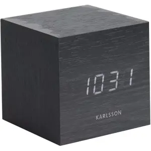 Ξυλινό ξυπνητήρι Karlsson Mini Cube LED image-0