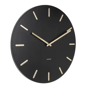 Reloj de pared de acero con barras doradas Karlsson Charm image-2