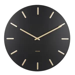 Reloj de pared de acero con barras doradas Karlsson Charm image-0