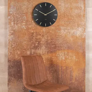 Reloj de pared de acero con barras doradas Karlsson Charm image-1