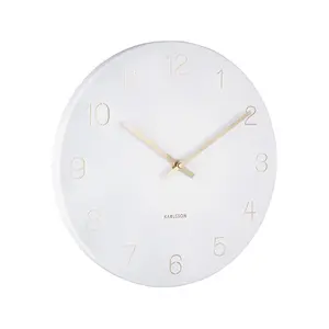 Väggur med graverade siffror Karlsson Charm Small