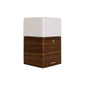 Wood veneer alarm clock Karlsson Frosted Light LED image-0