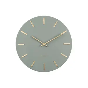 Orologio da parete in acciaio con barre d'oro Karlsson Charm Small