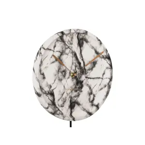 Marble-print wall clock Karlsson Pendule Longue image-0