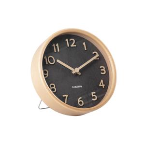 Wood grain table clock Karlsson Pure image-0