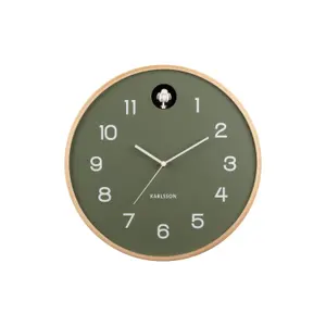 Horloge murale bois de bouleau Karlsson Natural Cuckoo