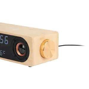 Classic alarm with Bluetooth speaker and charger input Karlsson image-1