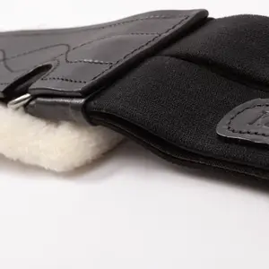 Leder-Gurt für Pferde mit elastischer Kunstfellbesatz Kavalkade Casper image-4