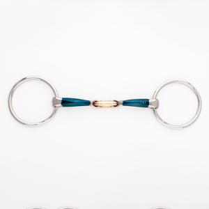 Double jointed snaffle bit for horses Kavalkade Ergonomic image-1