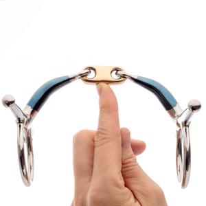 Doppelt gebrochene Kandare für Pferde mit Doppelblockierung Kavalkade Ergonomic image-3