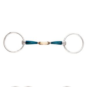 0709421250403-gebiss-2-ringe-fur-doppelt-gebrochenes-pferd-kavalkade-bradoon-ergonomic-blue-brown