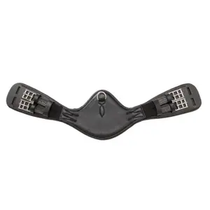 Short leather girth for horse with elastic Kavalkade Casper image-0