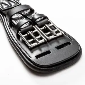 Short leather girth for horse with elastic Kavalkade Casper image-2