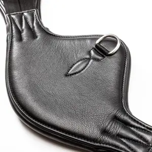 Short leather girth for horse with elastic Kavalkade Casper image-4