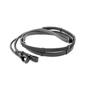 Rênes pour cheval cuir/caoutchouc Kavalkade image-0