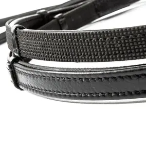 Rênes pour cheval cuir/caoutchouc Kavalkade image-1