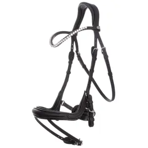 Funda de bridão forrada em couro Kavalkade Caliano Cerra image-1