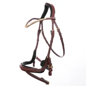 Funda de bridão forrada em couro Kavalkade Caliano Cerra image-2