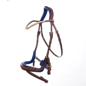 Funda de bridão forrada em couro Kavalkade Caliano Cerra image-1