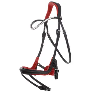 Funda de bridão forrada em couro Kavalkade Caliano Cerra image-1