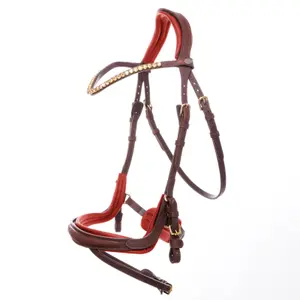 Funda de bridão forrada em couro Kavalkade Caliano Cerra image-2