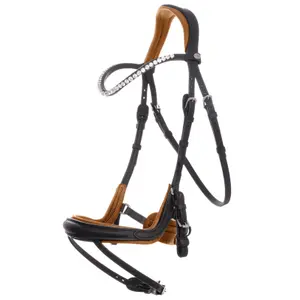 Funda de bridão forrada em couro Kavalkade Caliano Cerra image-1