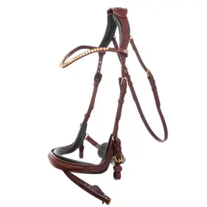 Doppelter Zaumzeugbezug aus Leder Kavalkade Caliano Via image-2