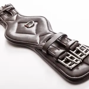 Cinta de dressage para equitação em couro macio sem elástico Kavalkade Comfort image-6