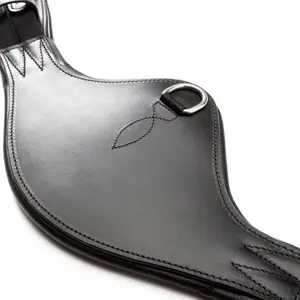 Sangle bavette d'équitation en cuir huilé avec élastique Kavalkade Foster Casper image-1