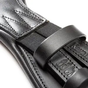 Sangle bavette d'équitation en cuir huilé avec élastique Kavalkade Foster Casper image-4