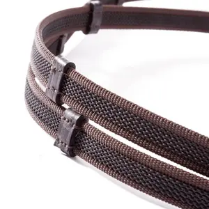 Rênes pour cheval Caoutchouc avec crochets de bride Kavalkade image-1