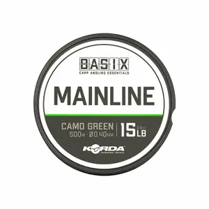 Pack of 6 nylons Korda basix main line 500m image-1
