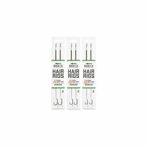 Συσκευασία 6 βαριδιών Korda basix hair rigs wide gape barbless image-1