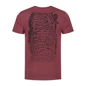 T-shirt Korda Le Scaley Bordeaux Noir imprimé image-1