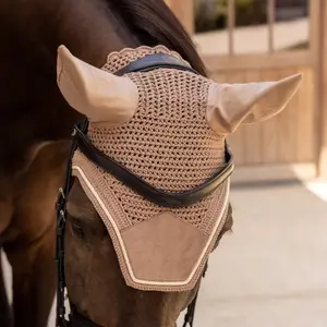 Καπέλο κατά των μύγων για άλογο από βελούδο Kentucky Horsewear Wellington image-3