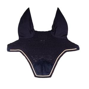 Non-silent fly bonnet for horse in velvet Kentucky Horsewear Wellington