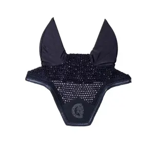 Noise-reducing short fly mask for horses Kentucky Horsewear Wellington Glitter Sparkling image-0